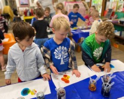 Painting with watercolours, blending colours and creativity Painting Hands On